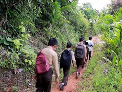 Cerita Murid SD di Lampung Harus Naik Bukit Demi Sinyal Internet untuk Belajar