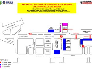 Ada Nobar Timnas U-23, Ini Rekayasa Lalu Lintas di Kawasan Kantor Wali Kota Medan Ada Nobar Timnas U-23, Ini Rekayasa Lalu Lintas di Kawasan Kantor Wali Kota Medan