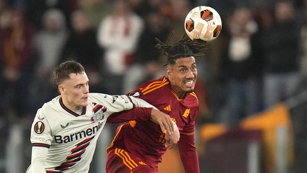 Bayer Leverkusen menang 2-0 atas AS Roma di leg pertama semifinal Liga Europa (Foto: AP/Alessandra Tarantino)