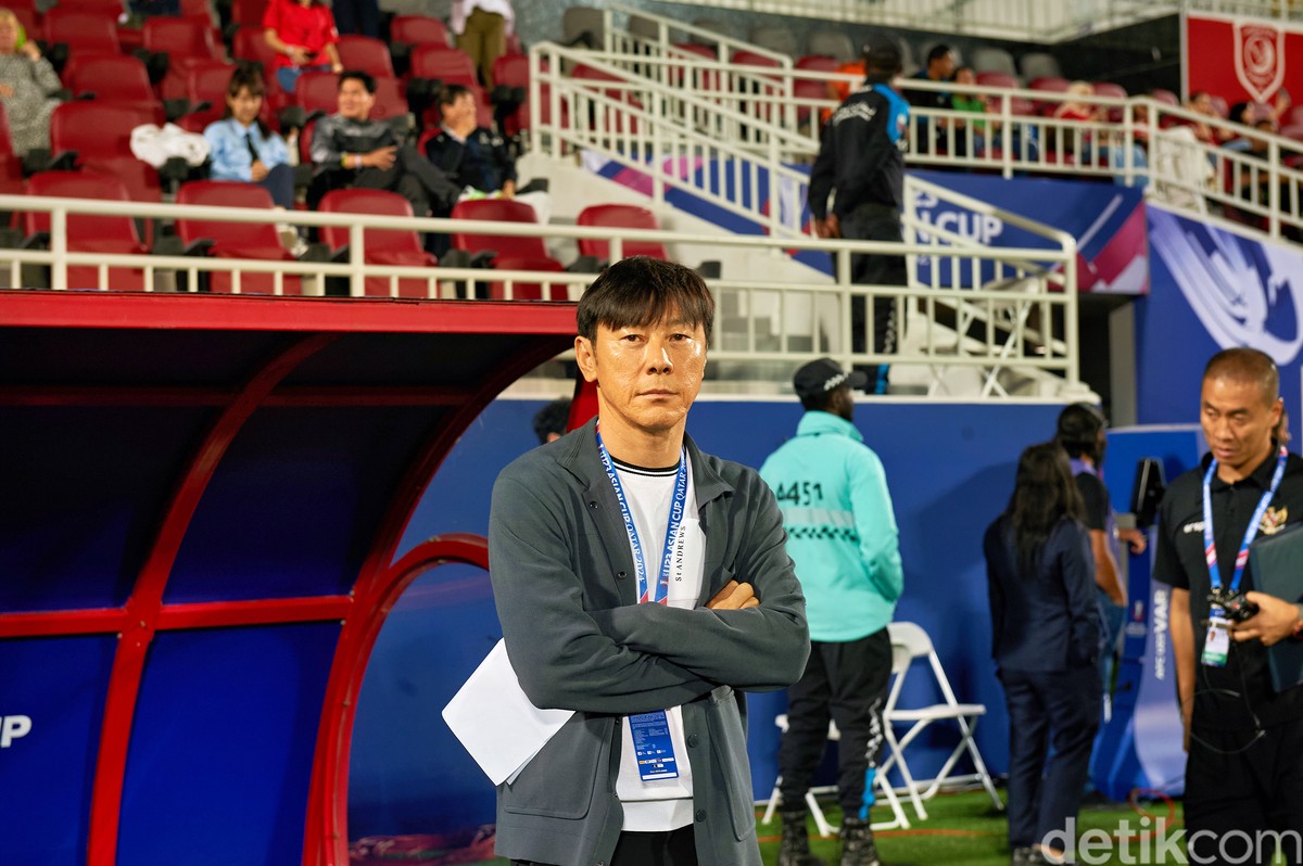 Pelatih Shin Tae-yong (Foto: Jalu Pamuncar/detikSport)