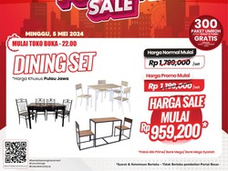 Beli Satu Set Meja Makan Cuma Rp 900 Ribuan di Transmart Full Day Sale