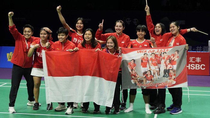 Indonesia akan menghadapi China di final Uber Cup 2024 (Foto: AP/Ng Han Guan)