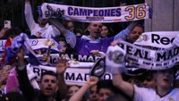 Real Madrid meraih gelar LaLiga ke-36 yang memperpanjang rekornya pada hari Sabtu (4/5) setelah Girona bangkit untuk mengalahkan Barcelona 4-2, hasil yang membuat tim asuhan Carlo Ancelotti unggul tak terbantahkan di klasemen. AP/Manu Fernandez