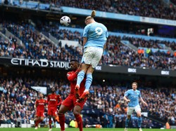 Vs Wolves. Haaland bikin 10 gol dalam 6 pertemuan. Foto: REUTERS/Molly Darlington