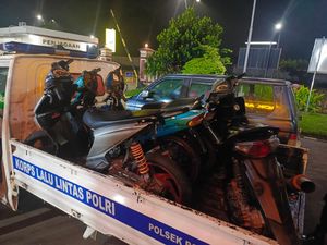 Razia di Pondok Aren Tangsel, Polisi Sita 20 Motor Berknalpot Brong