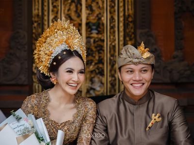 5 Potret Rizky Febian dan Mahalini Jalani Upacara Adat Dharma Suaka