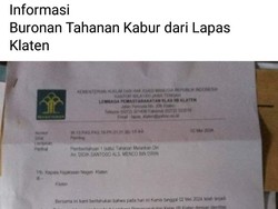 Belum Tertangkap, Menco Tahanan Kabur Lapas Klaten Masuk DPO