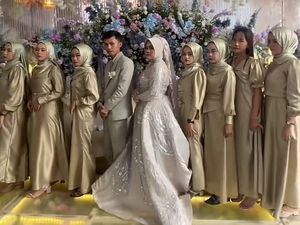 Viral Saat Pengantin dan Bridesmaid Ingin Angle Foto Sisi Kiri, Begini Jadinya