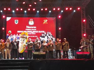 Peluncuran Tahapan Pemilihan Bupati Klaten, Si Olen Jadi Maskot