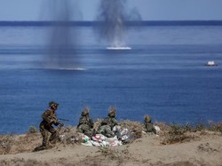 Filipina-AS Latihan Perang Tangkal Invasi di Laut China Selatan