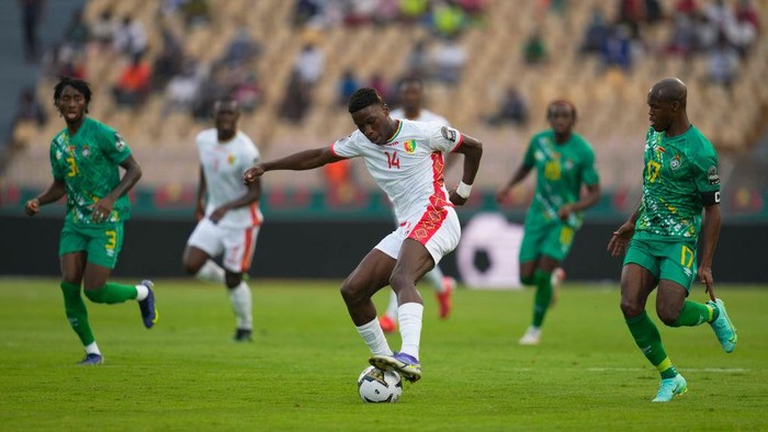 Ilaix Moriba of Guinea   during Guinea versus Zimbabwe , African Cup of Nations, at Ahmadou Ahidjo Stadium on January 18, 2022. (Photo by Ulrik Pedersen/NurPhoto via Getty Images)