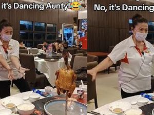 5 Aksi Pelayan Untuk Hibur Tamu, Joget Ayam hingga Jadi Robot