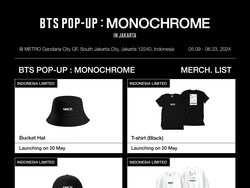 Daftar Harga Lengkap Merchandise di BTS POP-UP: MONOCHROME IN JAKARTA