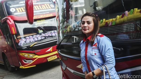 Pesona Sopir Bus Wanita Liena Ozora