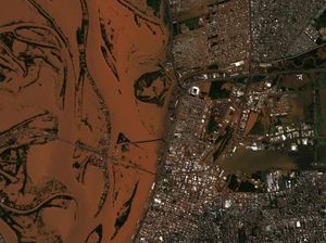 Citra Satelit Kondisi Sebelum dan Sesudah Banjir Dahsyat Menerjang Brasil