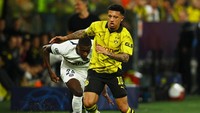 Kemudian ada Jadon Sancho, yang juga tersisih dari Manchester United. Winger Inggris itu didepak manajer Setan Merah, Erik ten Hag, karena berselisih Oktober lalu. REUTERS/Thilo Schmuelgen
