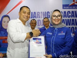 Eri-Armuji Resmi Daftar Bacawali ke Demokrat, Setelahnya Langsung Ditutup