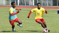 Sebanyak 19 pemain Guinea U-23 mengikuti sesi latihan jelang pertandingan melawan Indonesia di playoff Olimpiade 2024. (Foto: Twitter @fgfofficiel)