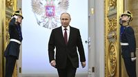 Potret Vladimir Putin Dilantik Jadi Presiden Rusia untuk Kelima Kalinya