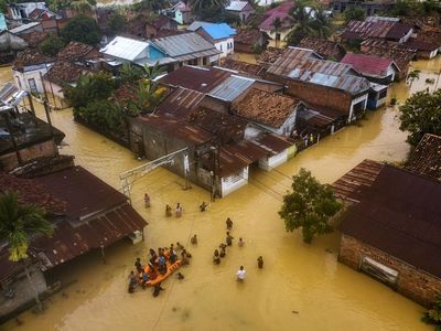 Potret Ratusan Rumah Terendam Banjir di Jambi