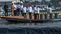 Momen Zulhas Dampingi Jokowi Resmikan Modeling Tambak Budi Daya Ikan Nila Salin