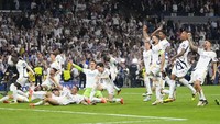 Laga final Liga Champions antara Borussia Dortmund vs Real Madrid dijadwalkan 2 Juni 2024 dini hari WIB. Stadion Wembley yang jadi arena pertarungannya. AP/Manu Fernandez