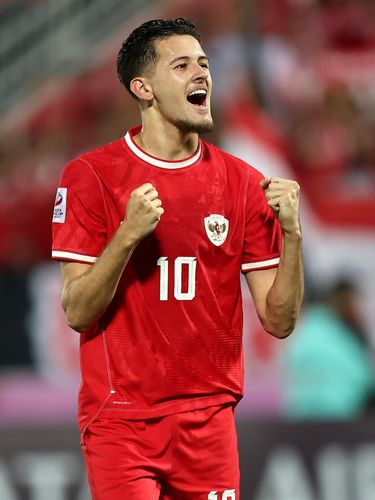  JUSTIN HUBNER of Indonesia react after wining against Australia during the AFC U23 Asian Cup Group A match between Indonesia and Australia at Abdullah Bin Khalifa Stadium on April 18, 2024 in Doha, Qatar.(Photo by Mohamed Farag/Getty Images)