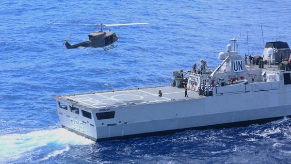 Potret KRI Diponegoro-365 Latihan Bersama LAF-Air Force