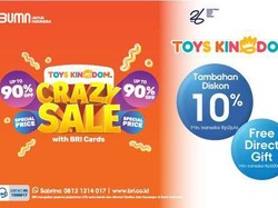 Serbu! Berburu Mainan di Toys Kingdom Bisa Dapat Diskon 90% dari BRI