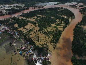 Banjir Bandang di Konawe Utara Dilihat dari Udara Banjir Bandang di Konawe Utara Dilihat dari Udara