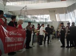 Kedatangan Timnas U-23 di Bandara Soetta Disambut Nyanyian Suporter