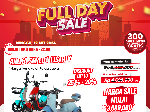 Diskon Sepeda Listrik di Transmart Full Day Menggiurkan