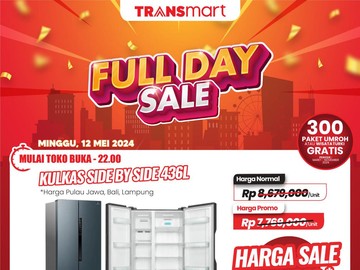 Goks! Kulkas di Transmart Full Day Sale Diskon hingga Rp 2 Juta