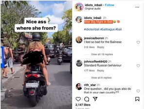 Viral Cewek Bule di Bali Twerking Sambil Berdiri di Atas Motor