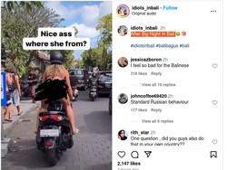 Viral Cewek Bule di Bali Twerking Sambil Berdiri di Atas Motor