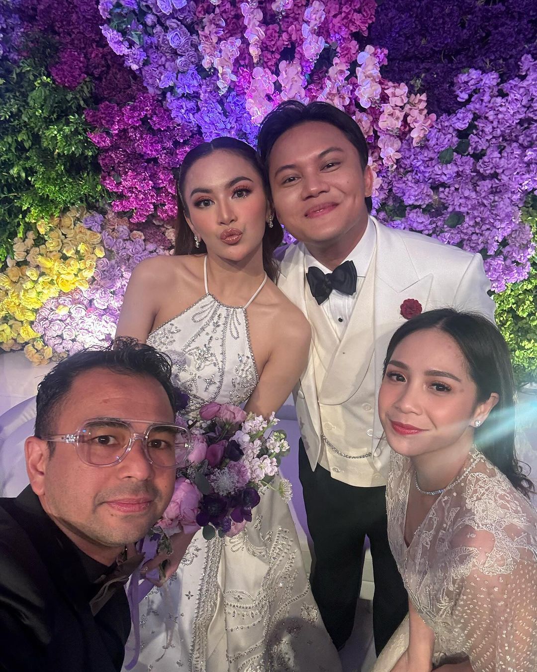 Raffi Ahmad dan Nagita di pernikahan Rizky Febian-Mahalini