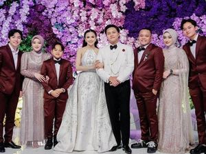 Foto Santyka Fauziah Pacar Baru Sule di Pernikahan Rizky Febian, Curi Atensi