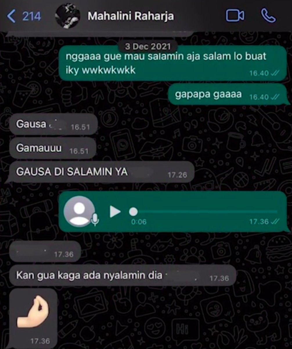 Ziva Magnolya chat Mahalini