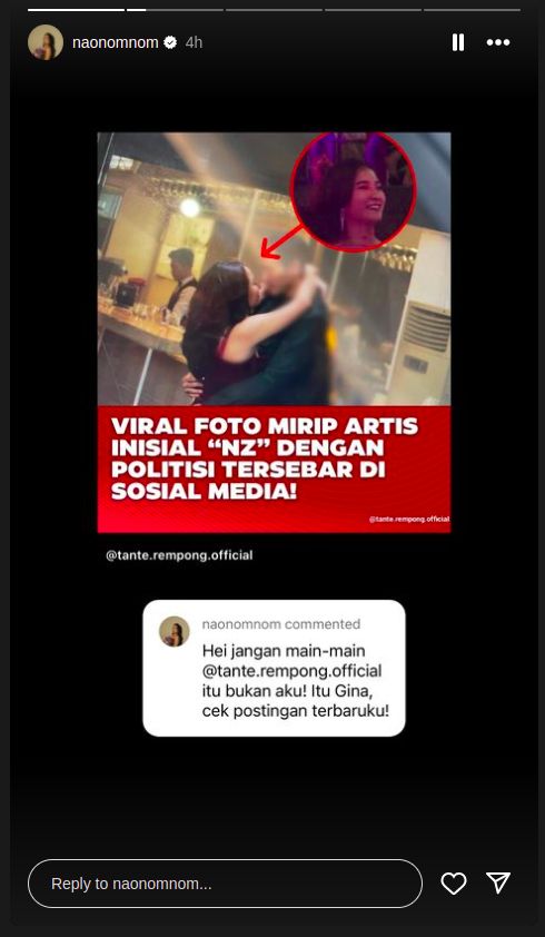 Reaksi Naomi Zaskia usai Dituding Artis NZ yang Mesra dengan Politisi