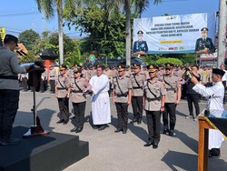 Mutasi di Polres Kediri Kota, Kapolres Minta Pejabat Baru Tingkatkan Kinerja