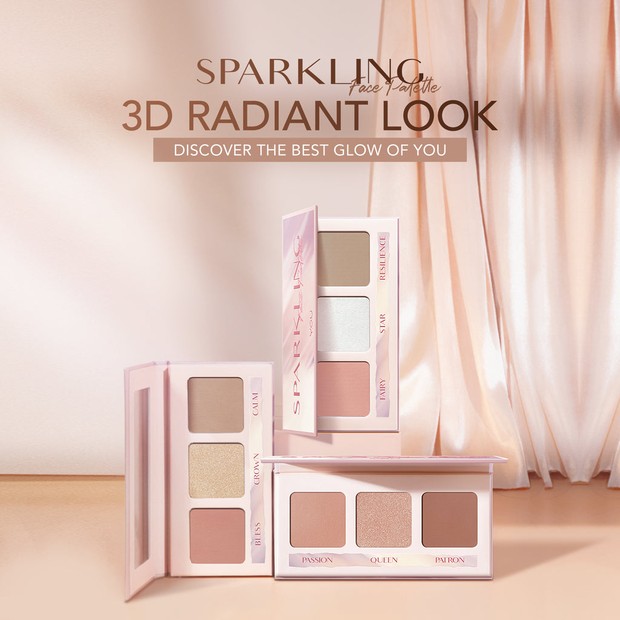 YOU Beauty 3 in 1 Sparkling Face Palette