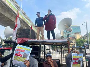 Buruh Perkebunan Sawit di Sumsel Demo Mabes Polri