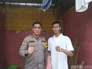 Polisi Semangati Casis Bintara Korban Begal agar Tak Putus Asa