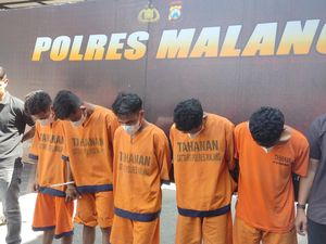 Rusak Rumah Kontrakan Orang, 5 Pemuda Asal NTT di Malang Ditangkap