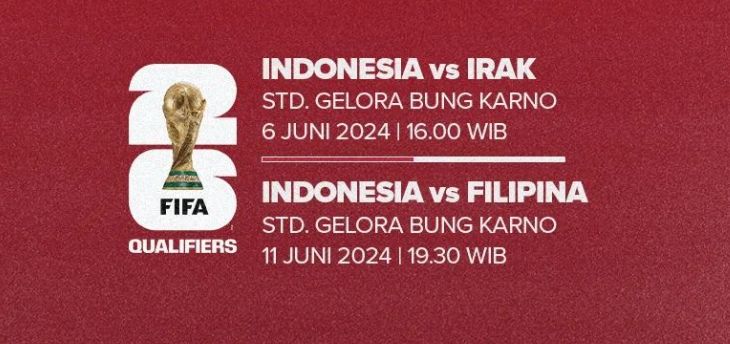 Kickoff Indonesia vs Irak dimajukan menjadi pukul 16.00 WIB.