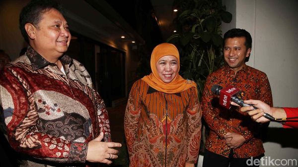 Khofifah-Emil Dardak Bertemu Airlangga Bahas Pilgub Jatim 2024