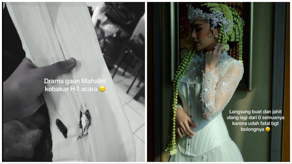 Gaun Pernikahan Mahalini Terbakar