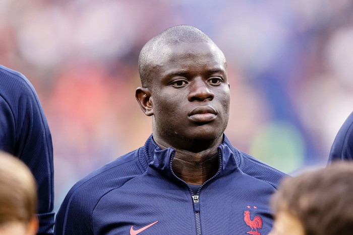 PARIS, FRANCE - JUNE 03: NGolo Kanté of France looks on during line up during the UEFA Nations League League A Group 1 match between France and Denmark at Stade de France on June 3, 2022 in Paris, France. (Photo by Antonio Borga/Eurasia Sport Images/Getty Images)