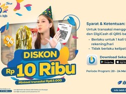 bank bjb Hadirkan Diskon di Merchant untuk Transaksi QRIS Digi & DigiCash