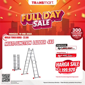 Beli Tangga Multifungsi Diskon Gede Cuma di Transmart Full Day Sale